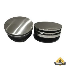 Wiesbaden Set knop/plug badoverloopcomb. +vulfunctie rond chroom (HELAAS NIET MEER LEVERBAAR)