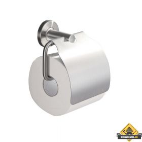 Wiesbaden Brush Toiletrolhouder met klep RVS