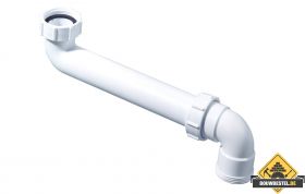 Mcalpine 5285 ruimtebesparende bocht 6/4 inch met aanpasbare lengte 