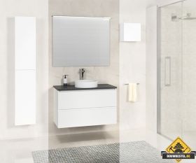 Xellanz Bologna badmeubel 80cm matwit+stenen blad