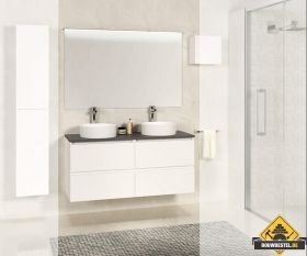 Xellanz Bologna badmeubel 120cm matwit+stenen blad