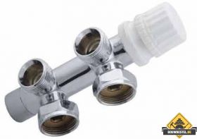 Riko thermostatisch 3/4 radiator onderblok haaks-rechts