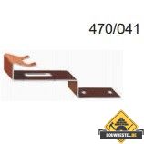 Vorsthaak / vorstbeugel 470/041 aluminium zwart 50 stuks