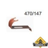 Vorsthaak / vorstbeugel 470/147 aluminium rood 100 stuks