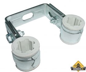 CV-Buis-Beugel Dubbel Verzinkt met Inlage 22mm