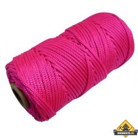 Metselkoord gevlochten 1.5mm PA fluor rose klos 50m