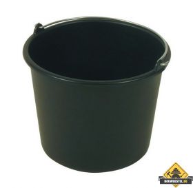 Bouwemmer zwart. 12 liter