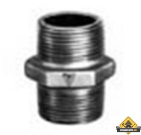 Draadfitting Dubbele Nippel 5/4 Zwart