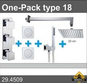 Douche One-Pack inbouwthermostaatset type 18 (20cm)