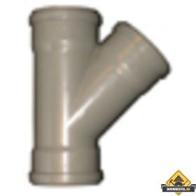 PVC T-stuk 45 graden 3xmanchet 125mm