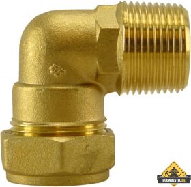 Knie Knelkoppeling 3/8 buiten x 15