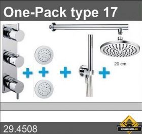Douche One-Pack inbouwthermostaatset type 17 (20cm)