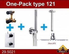 Wiesbaden Douche One-Pack inbouwthermostaatset type 121 (30 cm ufo)