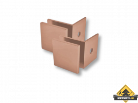 Wiesbaden set a 2 glaskoppelingen tbv profielloze inloopdouche geborsteld koper