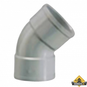PVC Afvoerbocht 45 graden mof/mof grijs 40mm