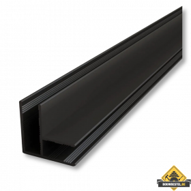 Wiesbaden Hoekprofiel tbv glaswand 1cm 200cm matzwart
