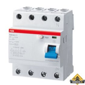 ABB Aardlekschakelaar 4-polig type A, F204A 40 A, 0,03 A, N-links 