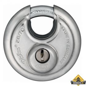 Abus 26/70 RVS discushangslot verschillend sluitend - 70 mm