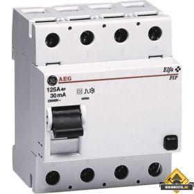 AEG Aardlekschakelaar 4-polig type A "FIP 125" 125 A, 0,5 A 