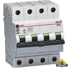AEG Installatieautomaat 3-polig + N "EP 63 N" B, 16 A