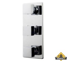 Wiesbaden Rombo afbouwdeel Thermostaat 3 weg chroom (HELAAS NIET MEER LEVERBAAR)