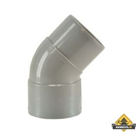 PVC Afvoerbocht 45 graden mof/spie grijs 40mm