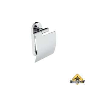 Alonzo toiletrolhouder met klep chroom (HELAAS NIET MEER LEVERBAAR)