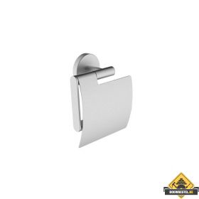 Alonzo toiletrolhouder met klep RVS geborsteld