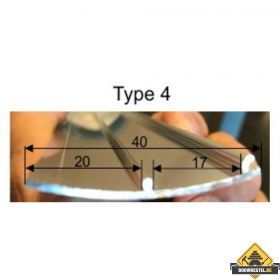 aluminium afdekstrip 200cm wandprofiel type 4