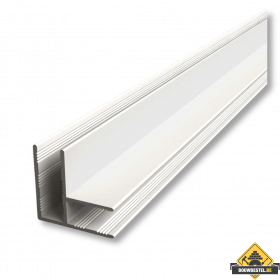 Wiesbaden Hoekprofiel tbv glaswand 1cm 200cm mat-wit