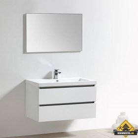 Badmeubel Trendline 100 cm hoogglans wit met 1 kraangat