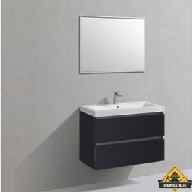 Badmeubel Trendline 80 cm hoogglans antraciet met 1 kraangat