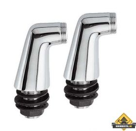 Set chroom staande badrandkoppelingen 1/2x3/4