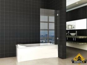 Wiesbaden profielloze draaibare badwand 800x1500 6mm NANO