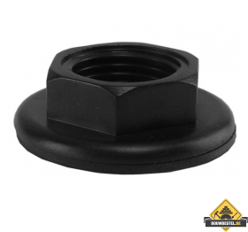 Saniville Zwarte bevestigingsmoer + pakking tbv Toiletkr. 1/2 inch