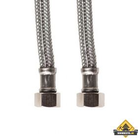 KIWA metalen Flexibele aansluitslang 3/8inch binnen x 3/8inch binnen 60cm