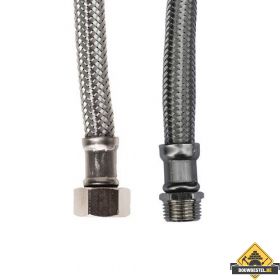 KIWA metalen Flexibele aansluitslang 3/8inch binnen x 1/2inch buiten 60cm