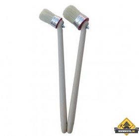 Bokkepoot SUPER PROF. wit haar. met ergonomische steel 40 mm