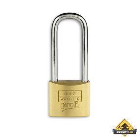 Burg Wächter Profi messing hangslot met hoge beugel verschillend sluitend - 30 mm