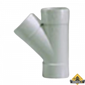 PVC T-stuk 45 graden 3xmof grijs 125x110