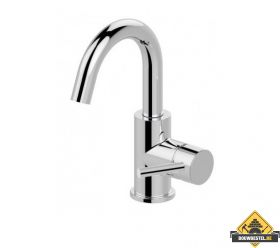 Wiesbaden Caral opb. wastafelkraan+waste draaibare uitl. chroom