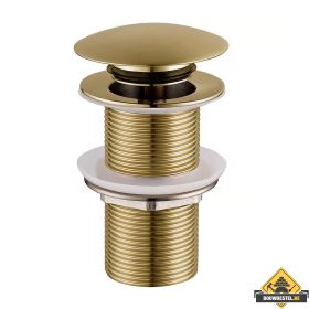 Caral vaste waste verlengd 5/4" geborsteld messing (HELAAS NIET MEER LEVERBAAR)