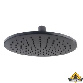 Caral hoofddouche rond 25 x 0,8 cm mat zwart