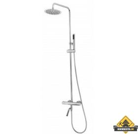 Wiesbaden Caral Thermostatische badopbouwset 20 cm chroom (HELAAS NIET MEER LEVERBAAR)