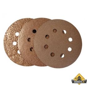 Carbide schuurplaat velcro rond 8H | 125 mm | G36 | Super Prof