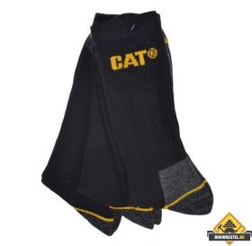CAT worker sokken | zwart | maat 46-50 | bundels van 3 | Super Prof