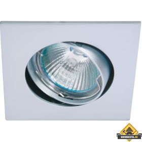 Deluna Aluminium-inbouwspot VIERKANT kantelbaar chroom mat
