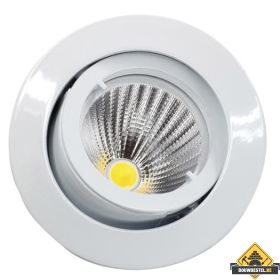 Deluna Aluminium inbouwspot LED kantelbaar, 10 W, 3000K