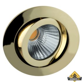 Deluna Aluminium inbouwspot LED kantelbaar dimbaar in warmte goud, 7 W