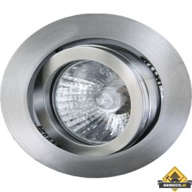 DELUNA Inbouwspot van edelstaal V4A kantelbaar edelstaal geborsteld